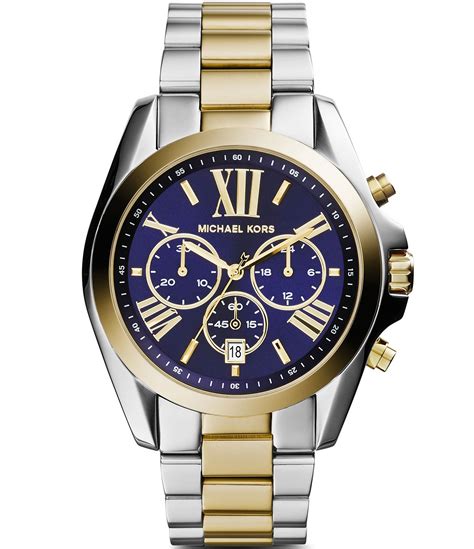 michael kors 2 tone womens watch|michael kors oversized bradshaw watch.